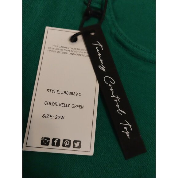 NWT Plus Judy Blue Tummy Control Green High Rise Wide Leg Cropped Jeans sz 22W - Picture 11 of 15